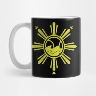 CoVA Tennis - Coastal Virginia Tennis Ball and Beach Waves Logo Design with Philippines Sun and Stars Mug